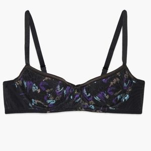 Savage X Fenty-Butterfly Wings Padded Balconette Bra (Wave Rider blue)-38DD